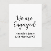 Nous sommes fiancés nom date calligraphystylish