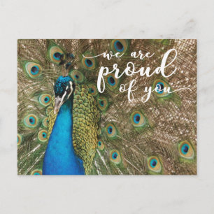 Carte Postale "Nous sommes fiers de vous" 2, Photo de paon