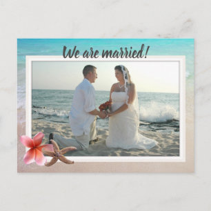 Carte Postale Nous sommes mariés mariage photo jeunes mariés