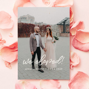 Carte Postale Nous sommes partis en voyage de noces Annonce de m