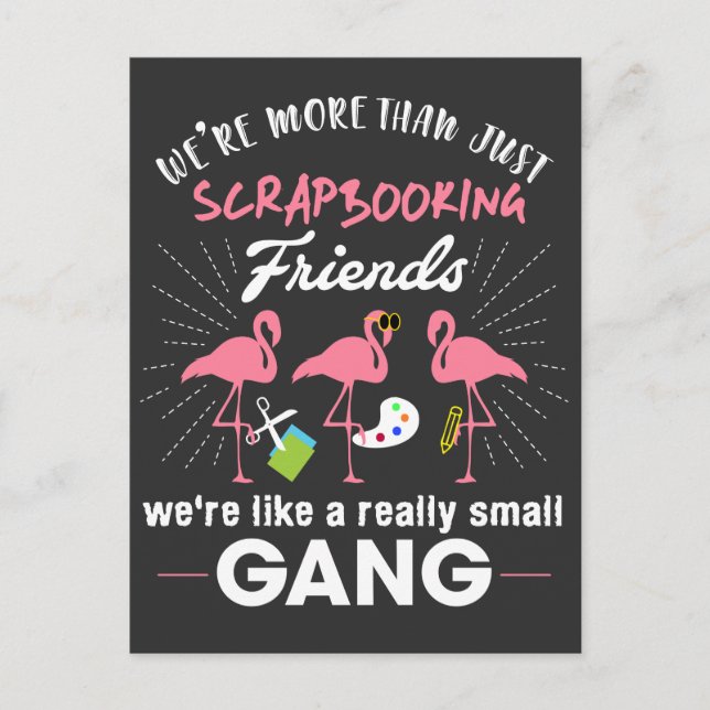 Carte Postale Nous sommes plus qu'un simple Flamant rose de scra (Devant)