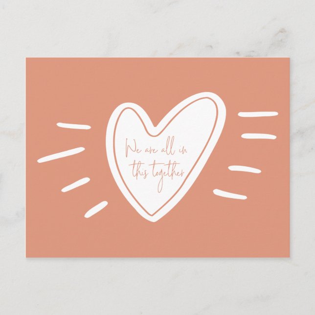 Carte Postale Nous Sommes Tous Dans Cet Acte Ensemble De Coeur D (Devant)