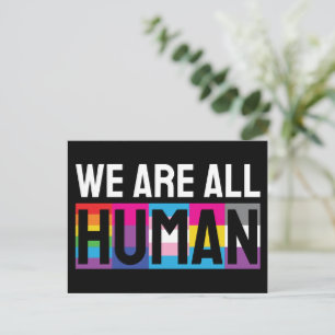 Carte Postale Nous sommes tous humains LGBTQIA+