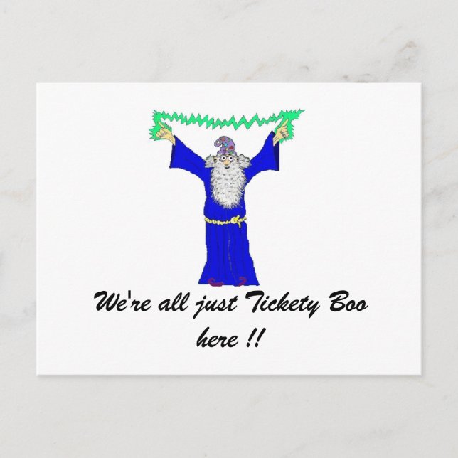 Carte Postale Nous sommes tous juste Tickety Boo... (Devant)