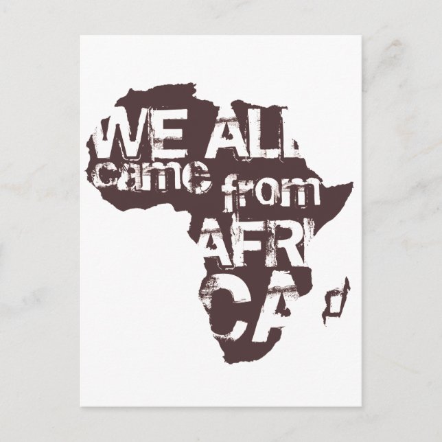 CARTE POSTALE NOUS VENONS TOUS D'AFRIQUE (Devant)