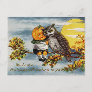 Carte Postale Nous vous accueillons pour Halloween