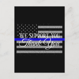 CARTE POSTALE NOUS VOUS APPUYONS MERCI POLICE POSTCARD