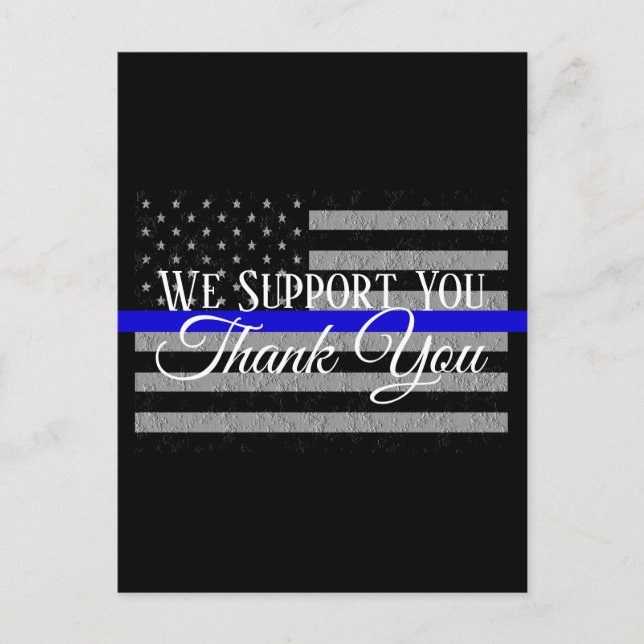CARTE POSTALE NOUS VOUS APPUYONS MERCI POLICE POSTCARD (Devant)