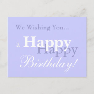 Carte Postale Nous Vous Souhaitons... un joyeux anniversaire !