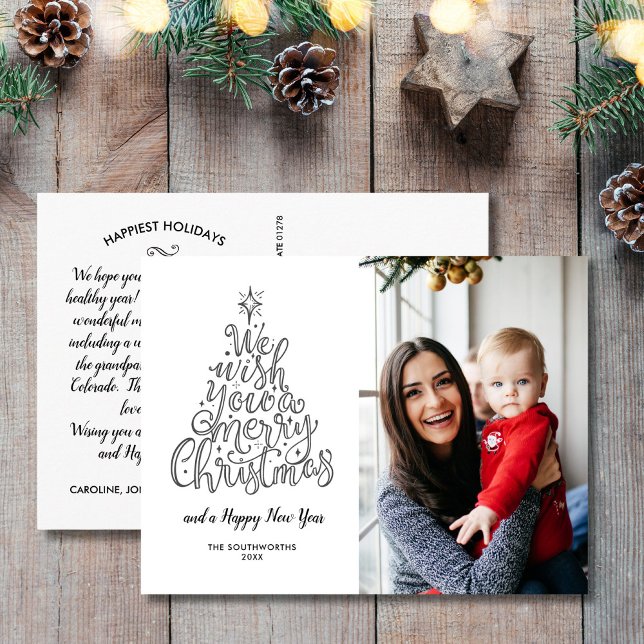 Carte Postale Nous vous souhaitons un joyeux Noël Fun Fun Photo (Créateur téléchargé)