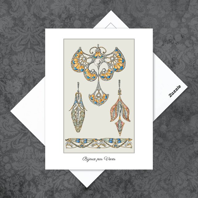Carte Postale Nouveau Bijoux Illustration Henri Vever (Créateur téléchargé)