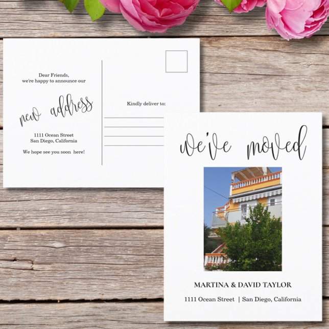 Carte Postale Nouveau domicile Photo Moving Faire-part (Créateur téléchargé)