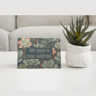 Carte Postale Nouveau Faire-part d'adresse   Jardin Succulent