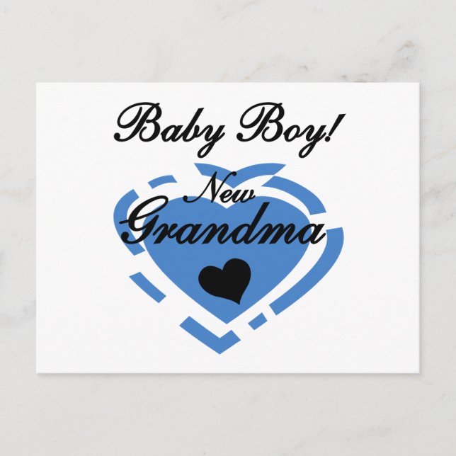 Carte Postale Nouveau Grand-mère Baby Boy Tshirts et cadeaux (Devant)
