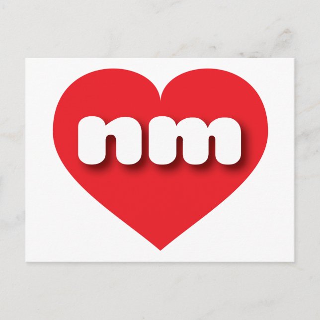 Carte Postale Nouveau Mexique coeur rouge - J'aime nm (Devant)