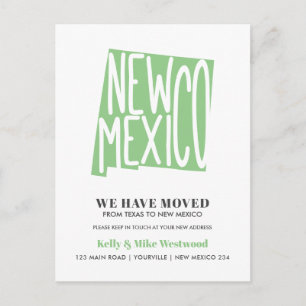 Carte Postale NOUVEAU MEXIQUE Nous avons déménagé Nouvelle adres