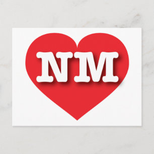 Carte Postale Nouveau Mexique Red Heart - J'aime NM