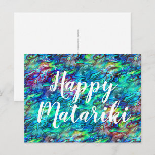 Carte Postale Nouveau motif de coquille de Paua Abalone de Nouve