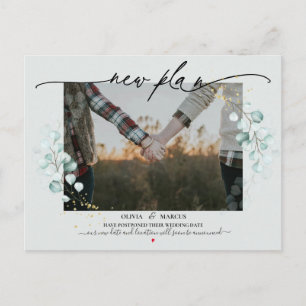 Carte Postale Nouveau plan Photo Calligraphie Mariage Eucalyptus