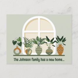 Carte Postale Nouveau Plantes de la maison Fenêtre Changement d'