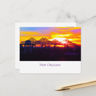 Carte Postale NOUVEAU PONT D'ORLÉANS, Louisiane, États-Unis