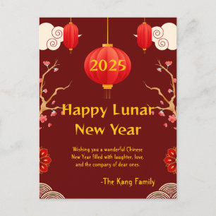 Carte Postale Nouvel an chinois 2025