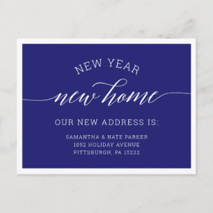 Carte Postale Nouvel An   Nouveau Faire-part de déménagement Blu