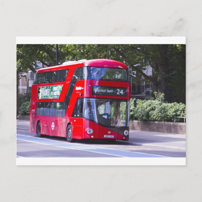 Carte Postale Nouvel autobus de rouge de Londres (Devant)
