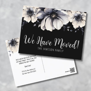 Carte Postale Nouvelle Adresse Annonce de Déménagement Florale A