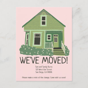 Carte Postale Nouvelle adresse de domicile Annonce de déménageme