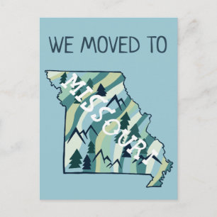 Carte Postale NOUVELLE ADRESSE Déplacement État du Missouri Cart