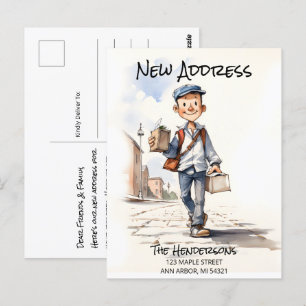Carte Postale Nouvelle adresse Nouveau Faire-part de déménagemen