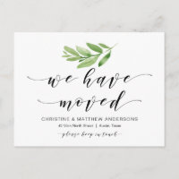 Nouvelle Adresse, Verdure, Faire-part mobile