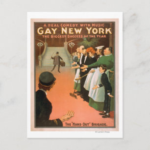 Carte Postale Nouvelle affiche gaie de théâtre de monsieur de