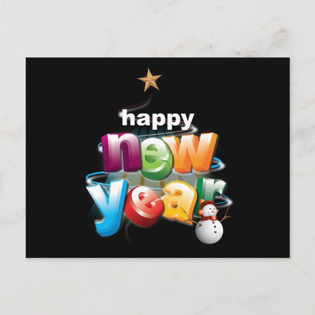 Carte Postale nouvelle année (Devant)