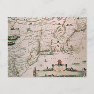 Carte Postale Nouvelle Belgique, assiette de 'Atlas Contractus' 