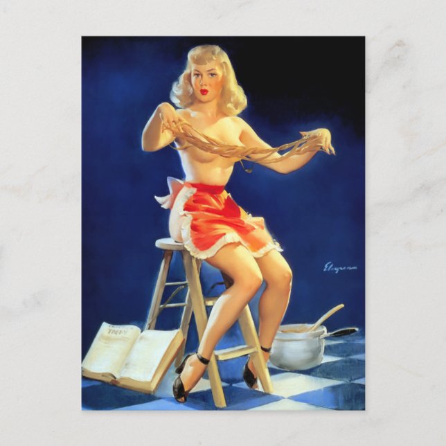 Carte Postale Nouvelle broche de recette vers le haut (Devant)