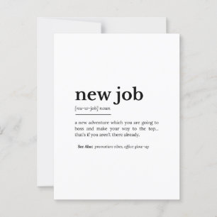 Carte Postale Nouvelle définition d'emploi - Drôle Motivationnel