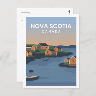 Carte Postale Nouvelle-Écosse Canada Illustration des lieux de v