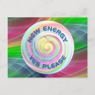 Carte Postale NOUVELLE ÉNERGIE - OUI S'IL VOUS PLAÎT avec coeur