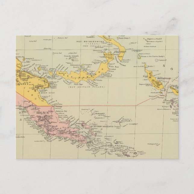 Carte Postale Nouvelle-Guinée et Îles Salomon (Devant)