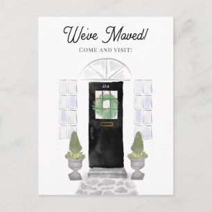 Carte Postale Nouvelle maison Nous avons déménagé Aquarelle Port