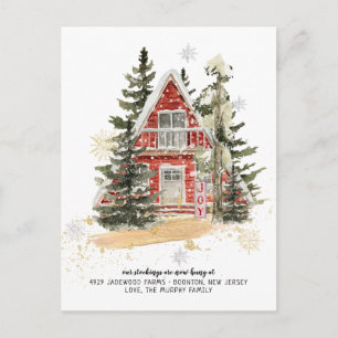Carte Postale Nouvelle Maison Pour Les Fêtes Annonce De Déménage