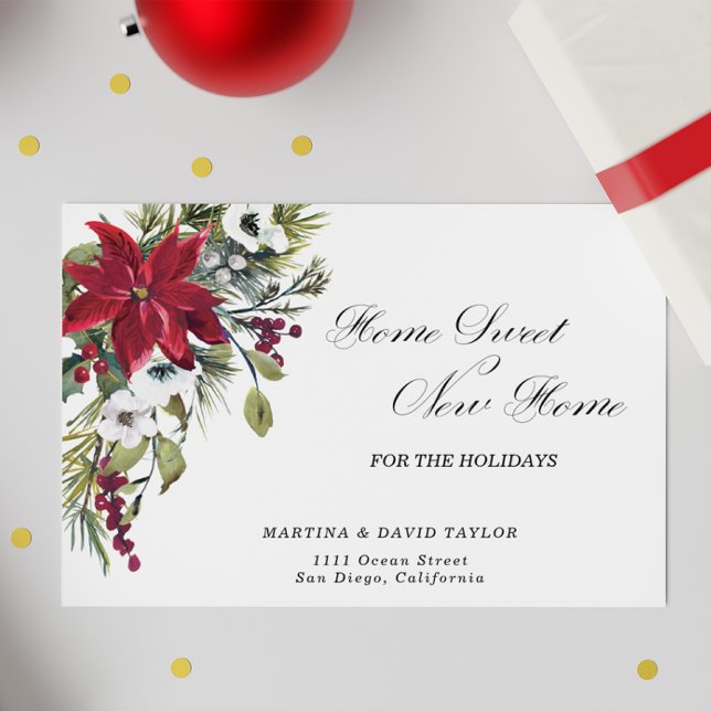 Carte Postale Nouvelle maison pour les fêtes Faire-part de Noël (Créateur téléchargé)