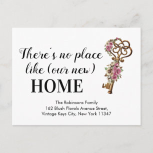 Carte Postale Nouvelle maison simple Nous avons déménagé Faire-p