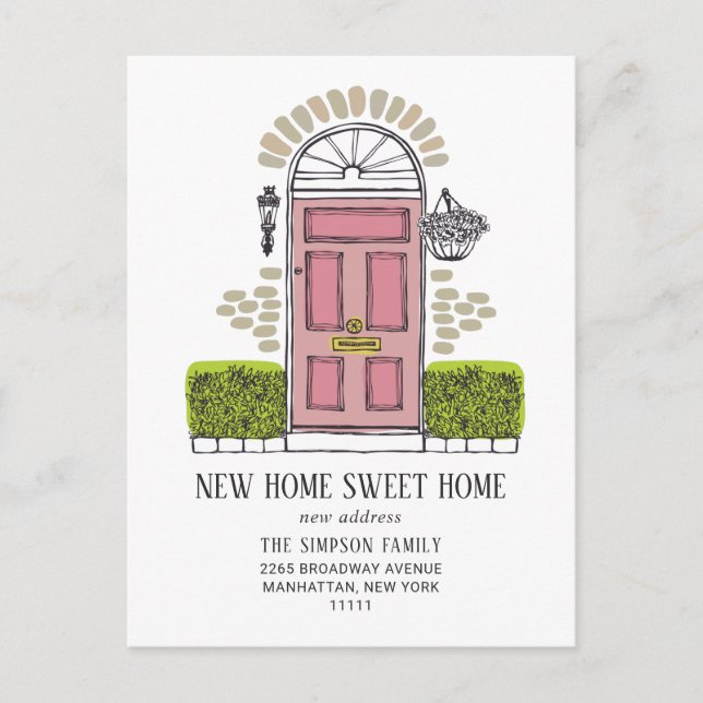 Carte Postale Nouvelle maison Sweet Home Moving Faire-part (Devant)