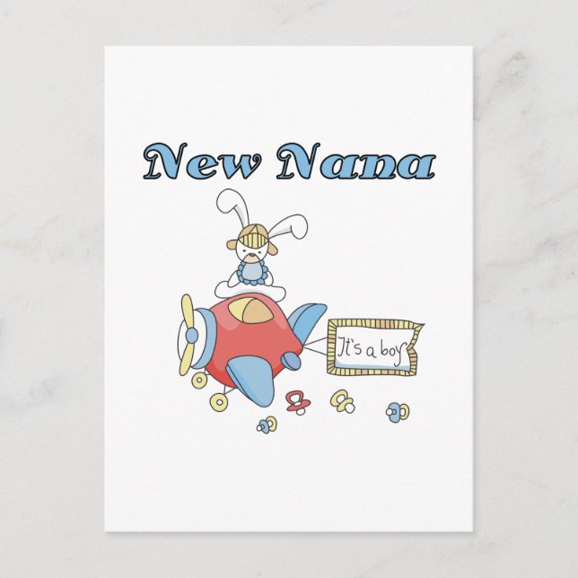 Carte Postale Nouvelle Nana de T-shirts et cadeaux d'avion-garço (Devant)