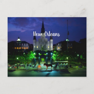 Carte Postale Nouvelle-Orléans, Louisiane la nuit