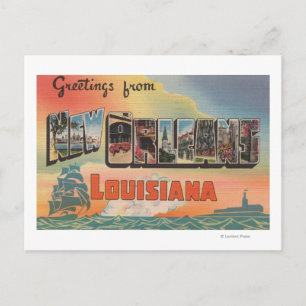 Carte Postale Nouvelle-Orléans, Louisiane - Scènes de grandes le
