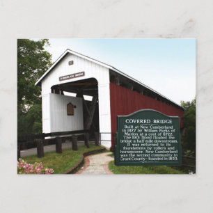 Carte Postale Nouvelle plaque du pont couvert Cumberland